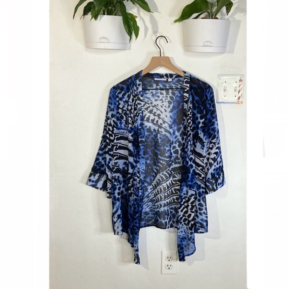 Susan Graver Mixed Print Cardigan